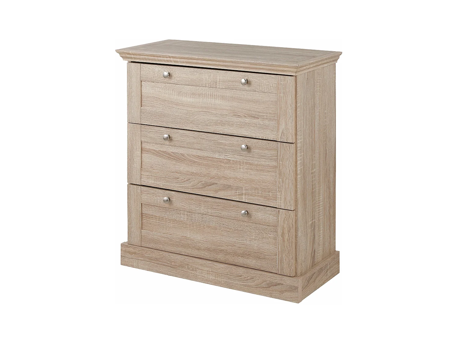 Binz Commode 3 Tiroirs Chêne 3 Portes
