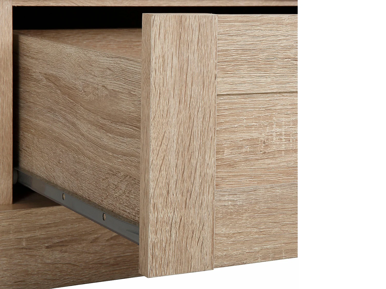 Binz Commode 3 Tiroirs Chêne 3 Portes