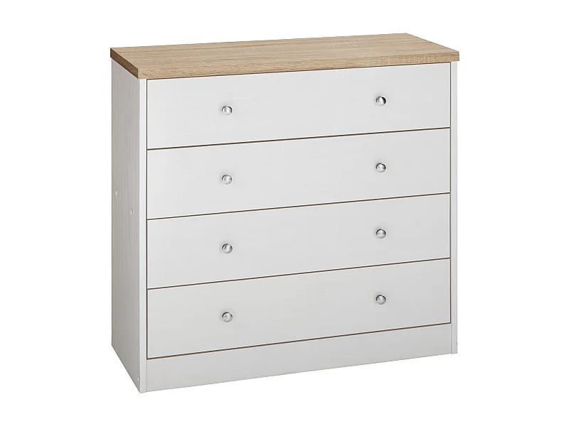 Heide-Commode met 4 laden in spaanplaat wit