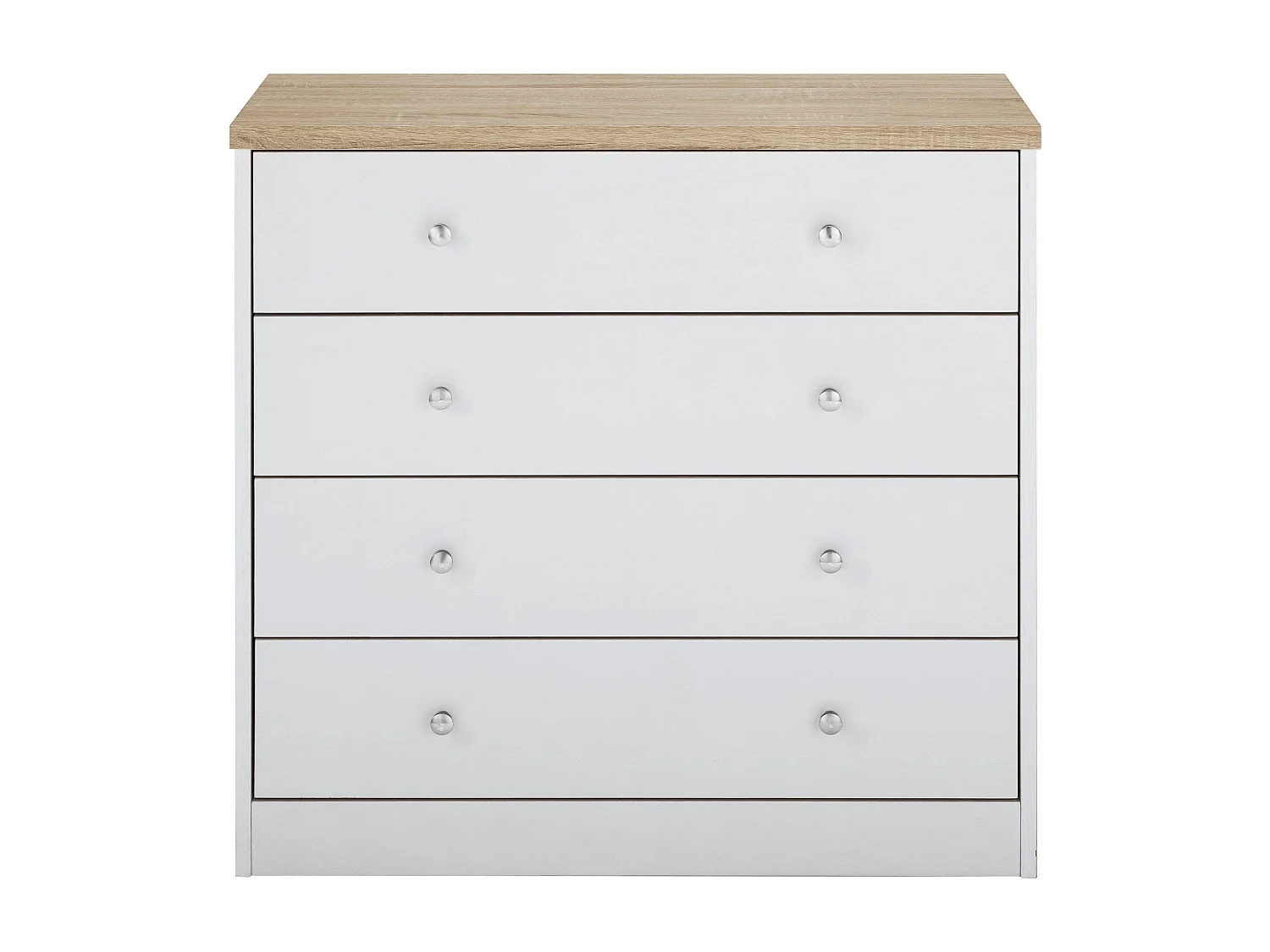 Heide | Chest with 4 Drawers in Oak Look White