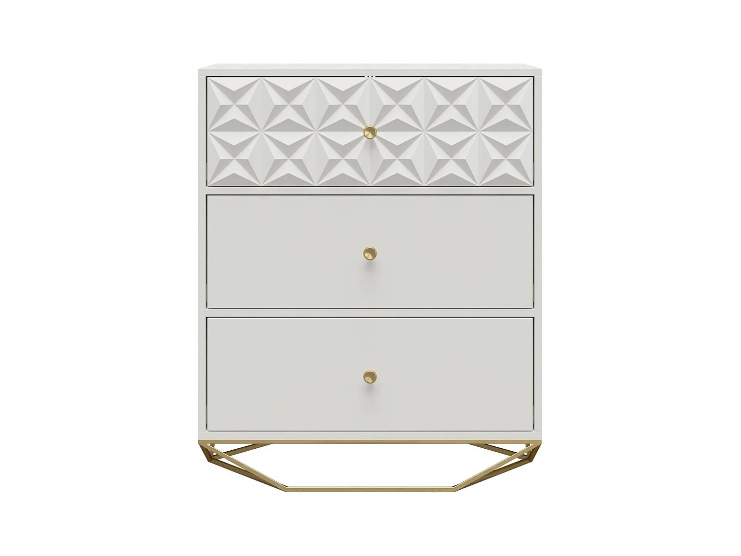 Blair-Dressoir met 3 laden in wit