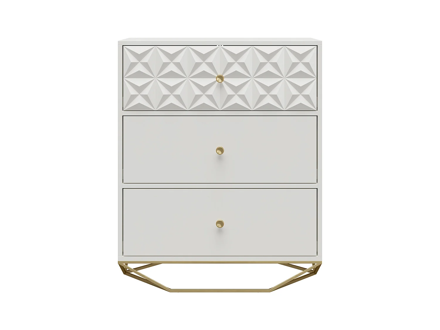 Blair-Dressoir met 3 laden in wit