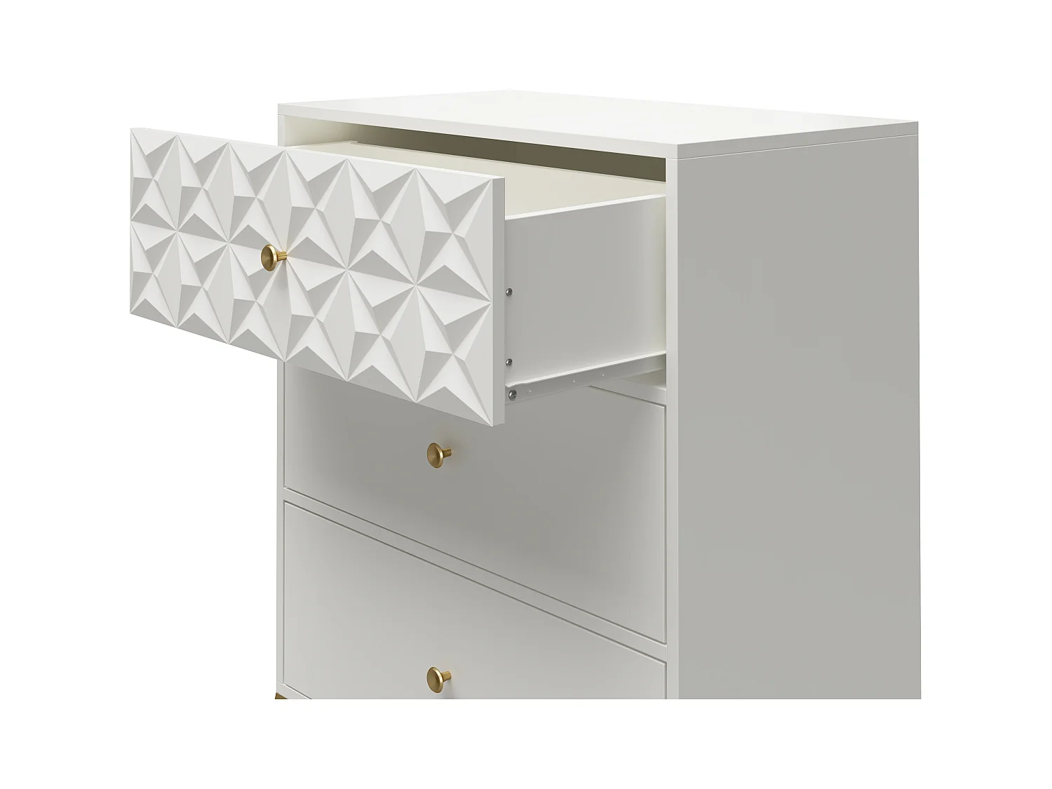 Blair-Dressoir met 3 laden in wit