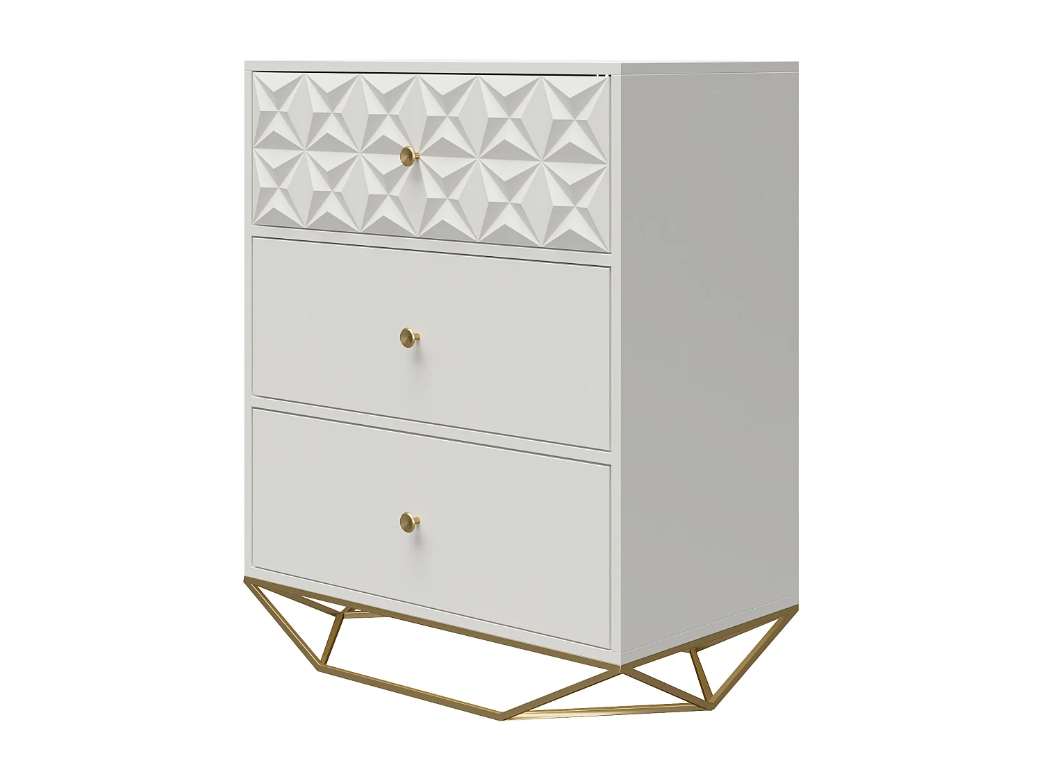 Blair-Dressoir met 3 laden in wit