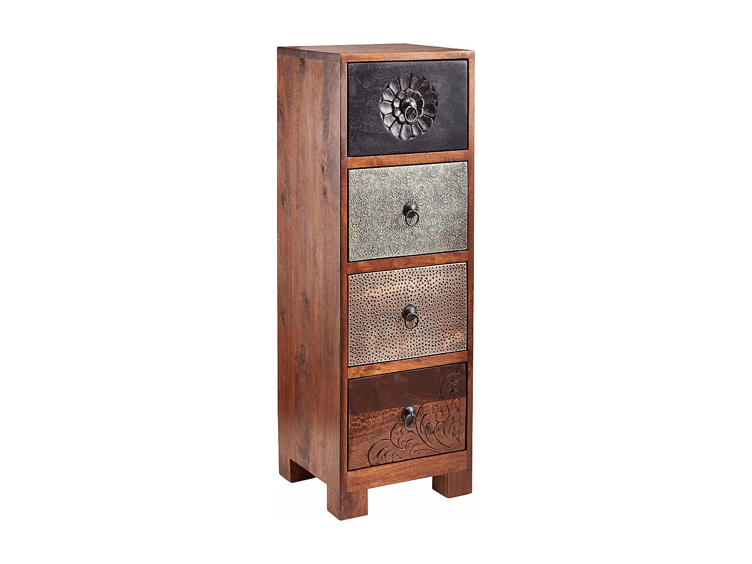 Mahar | Commode 4 Tiroirs Marron Multi
