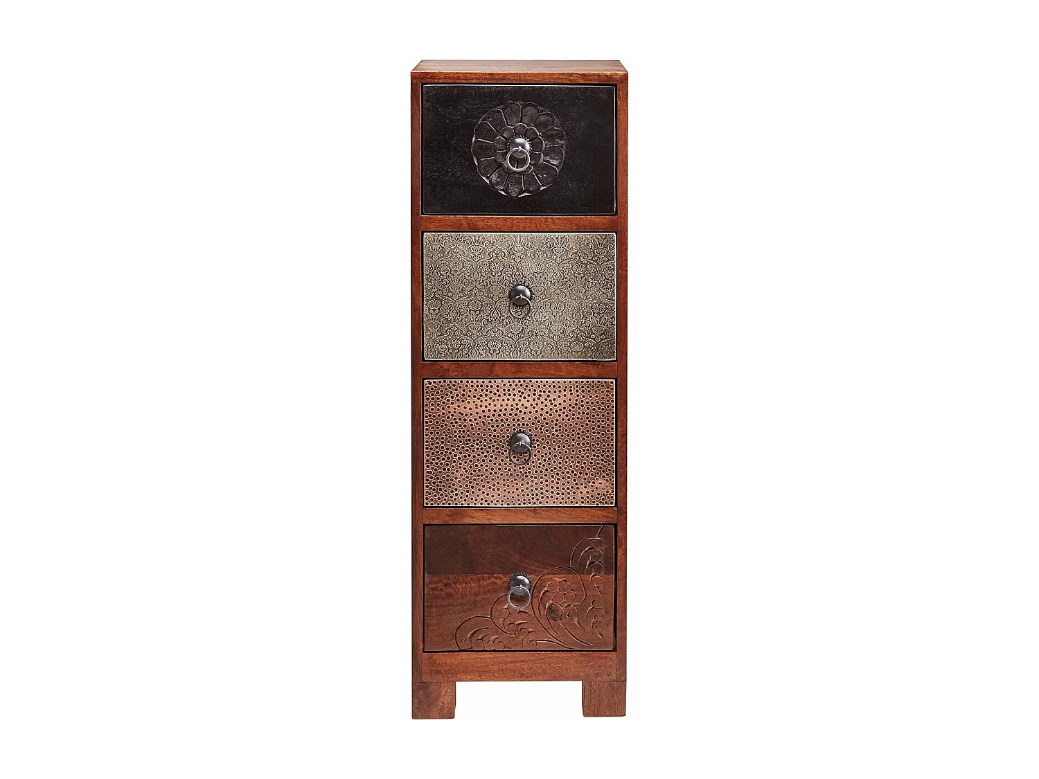 Mahar | Commode 4 Tiroirs Marron Multi