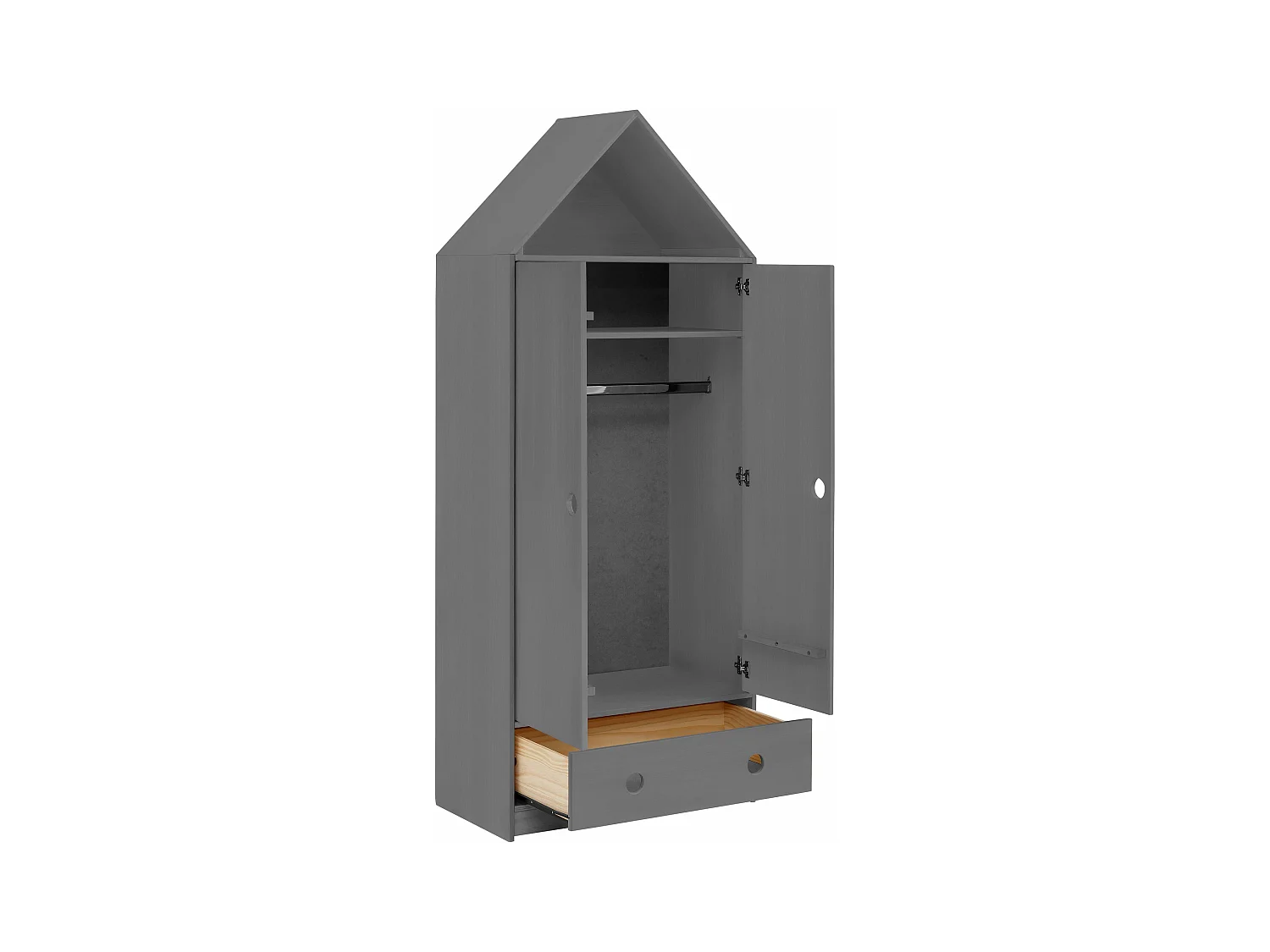 Alpi Wardrope 2 Ante 1 Cassetto Grigio