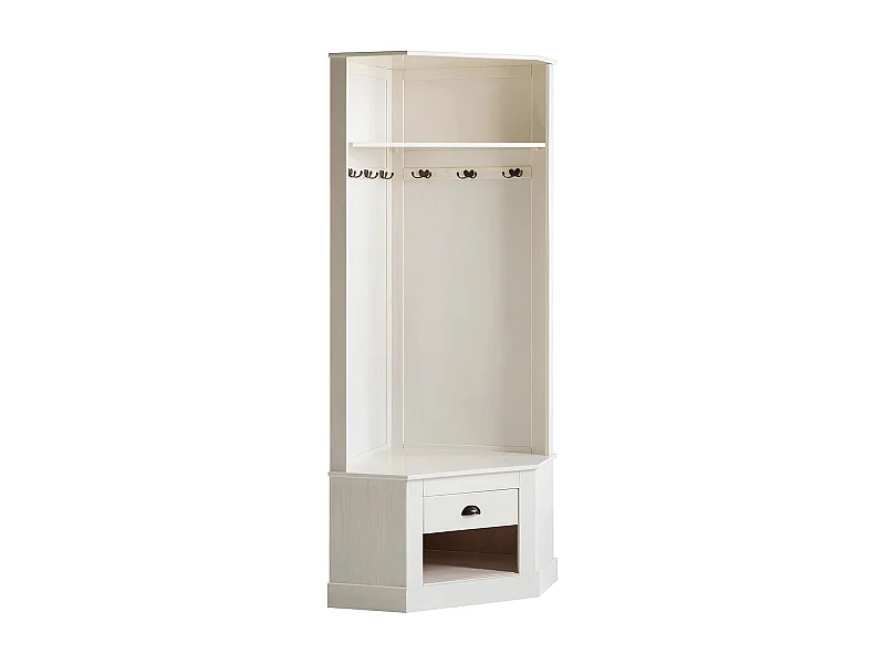 Toby | Armoire d'angle compacte en pin blanc