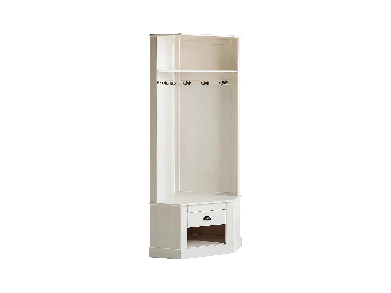 Toby | Armoire d'angle compacte en pin blanc