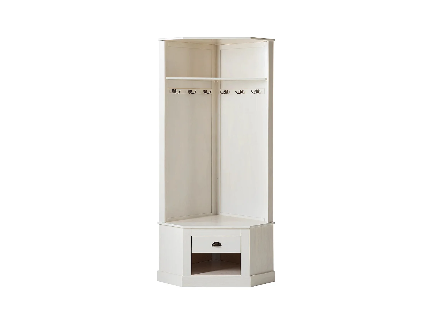 Toby | Armoire d'angle compacte en pin blanc