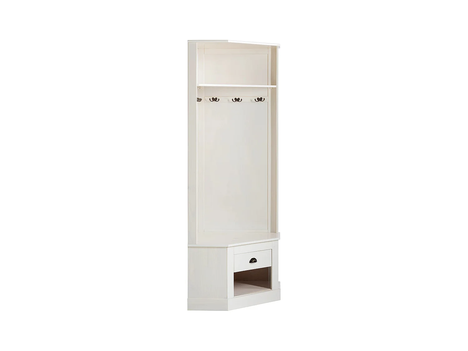 Toby | Armoire d'angle compacte en pin blanc
