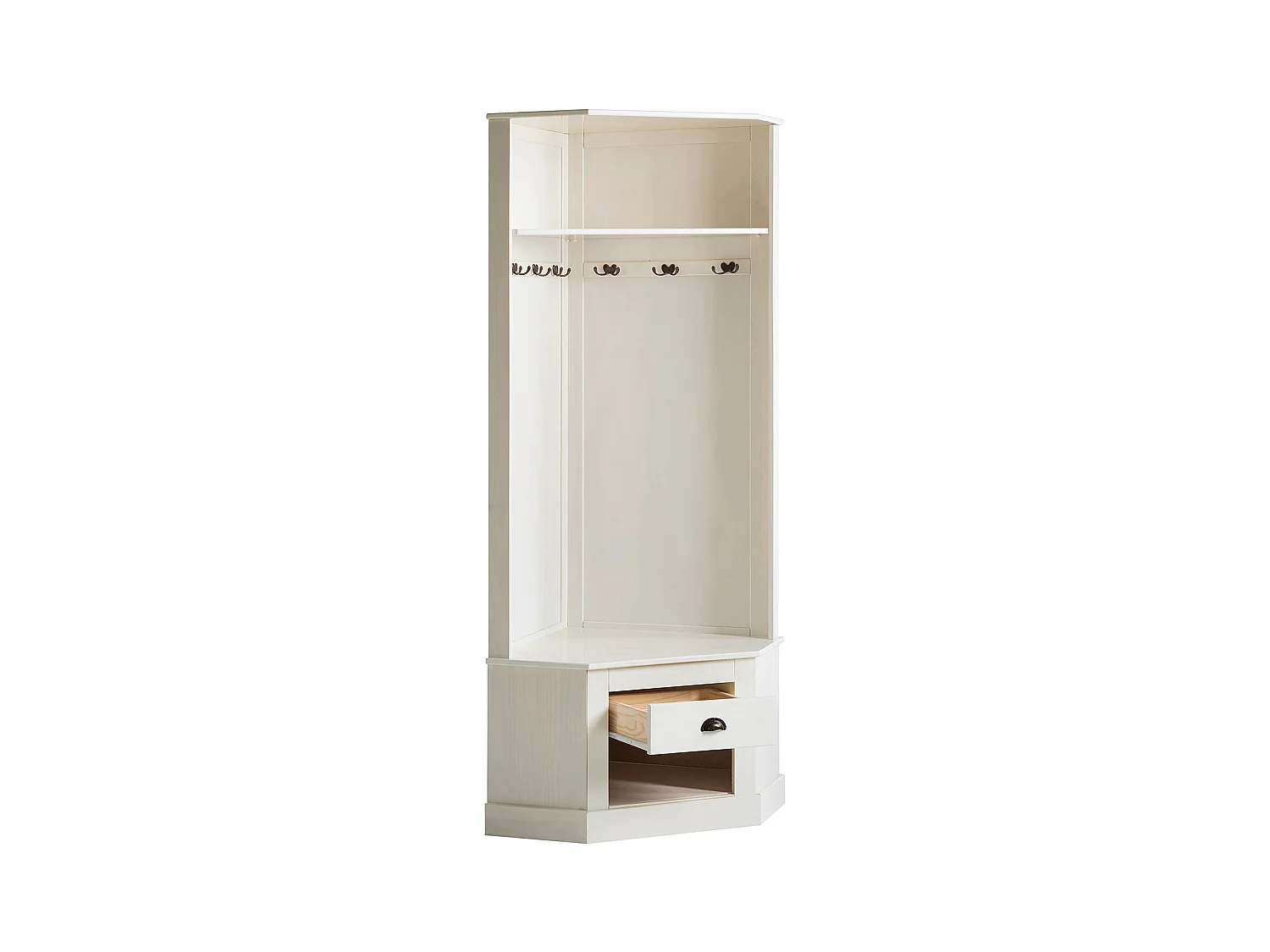 Toby | Armoire d'angle compacte en pin blanc