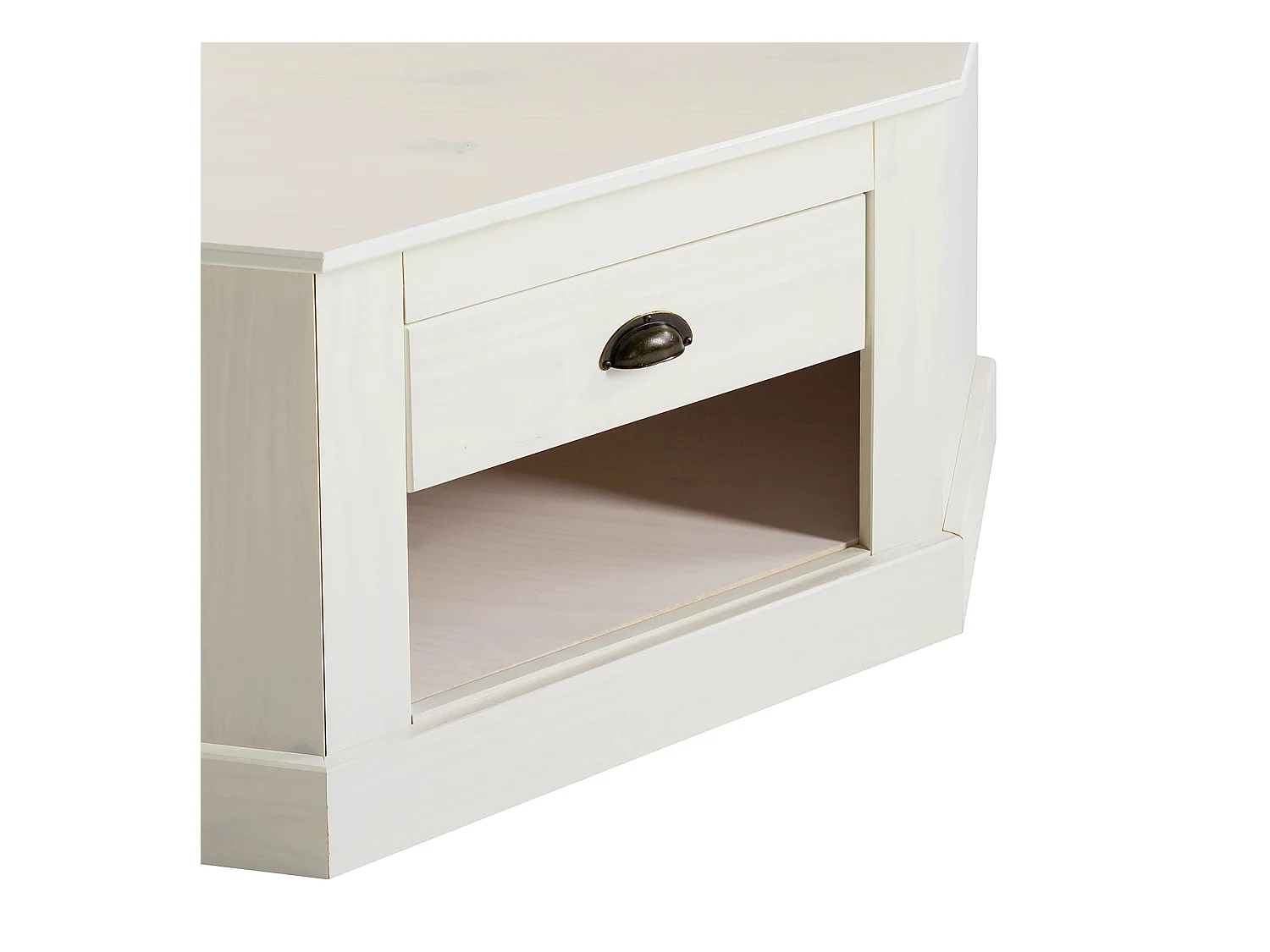Toby | Armoire d'angle compacte en pin blanc