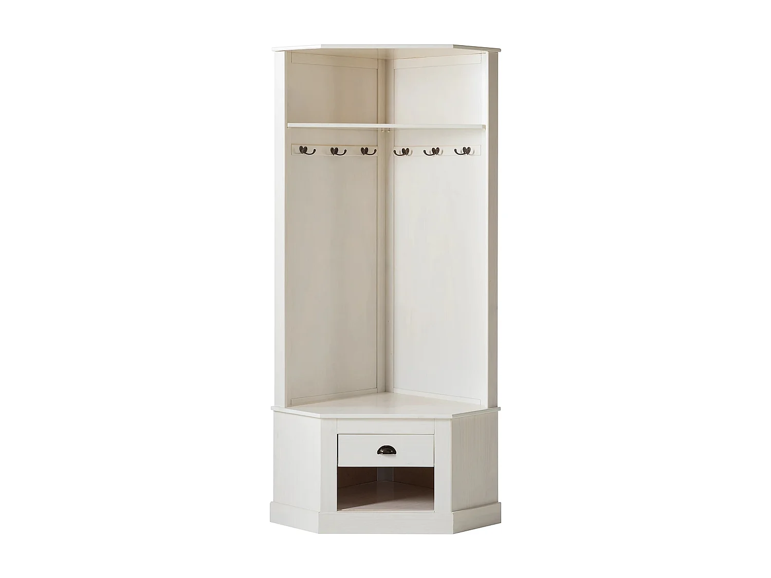 Toby | Armoire d'angle compacte en pin blanc