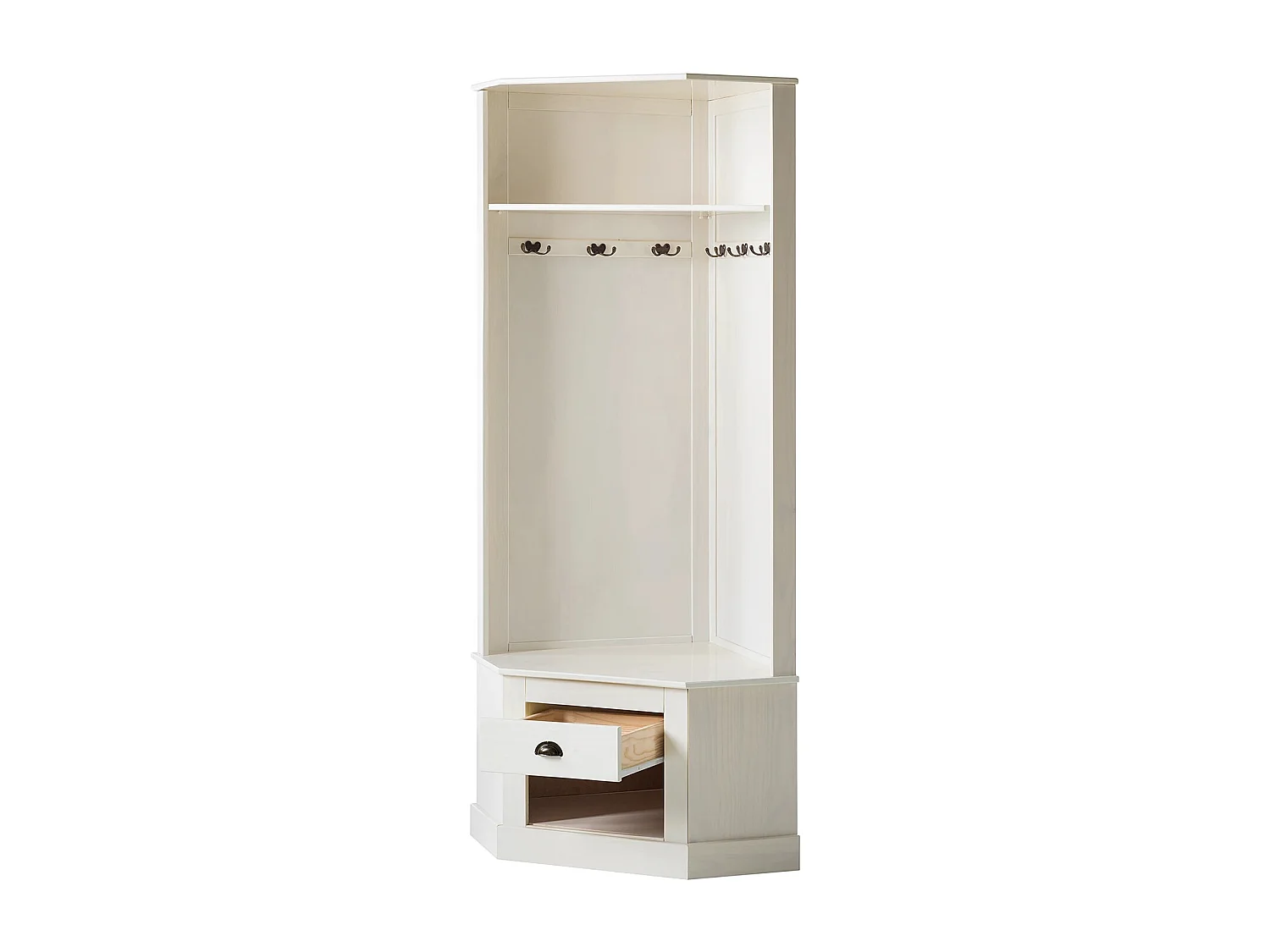 Toby | Armoire d'angle compacte en pin blanc