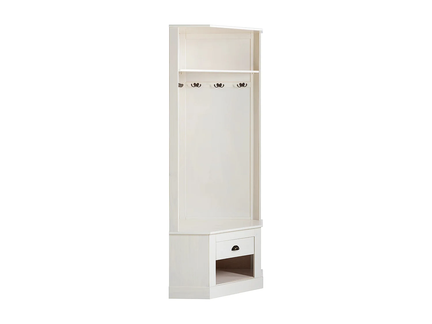 Toby | Armoire d'angle compacte en pin blanc