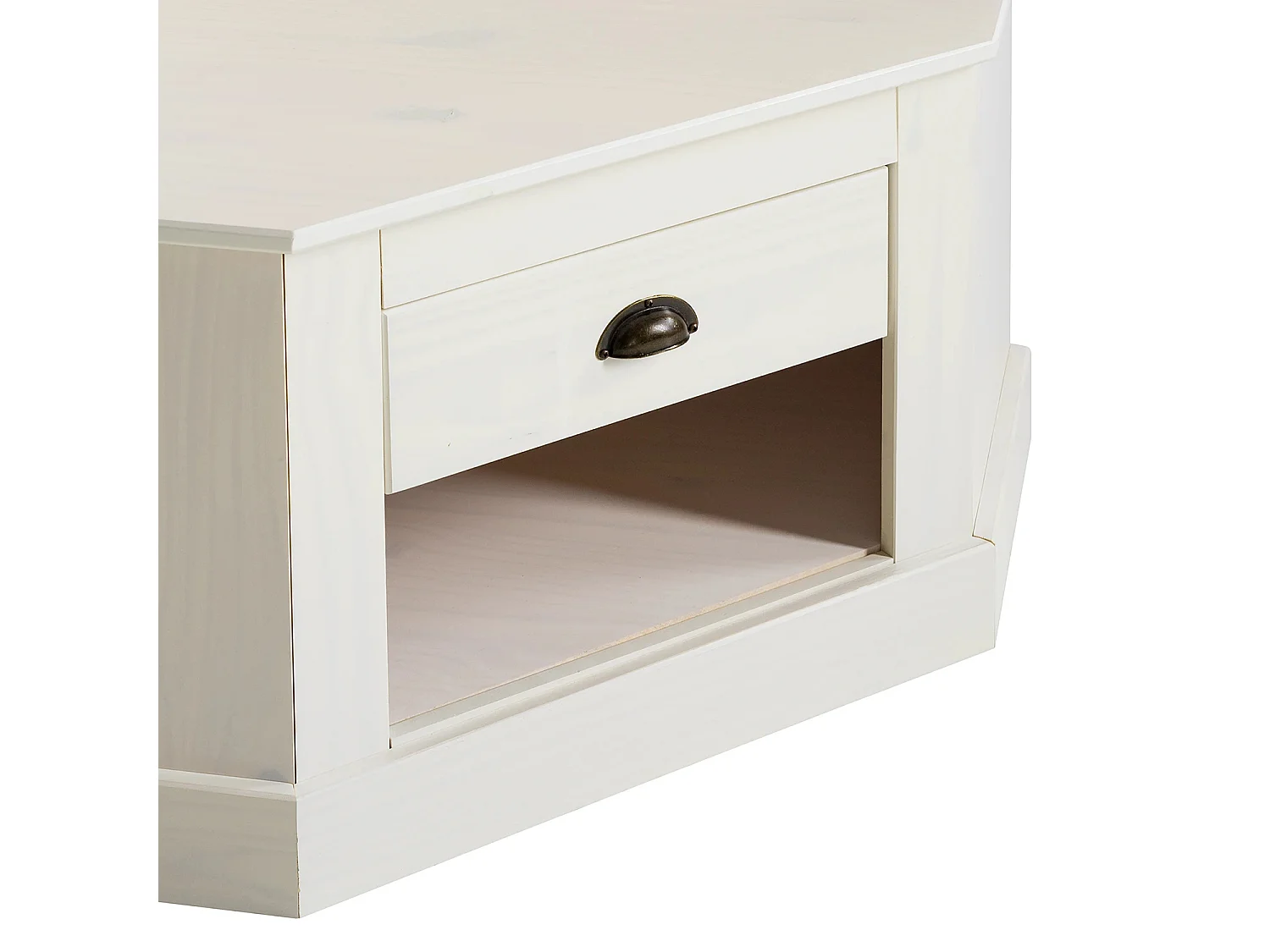 Toby | Armoire d'angle compacte en pin blanc