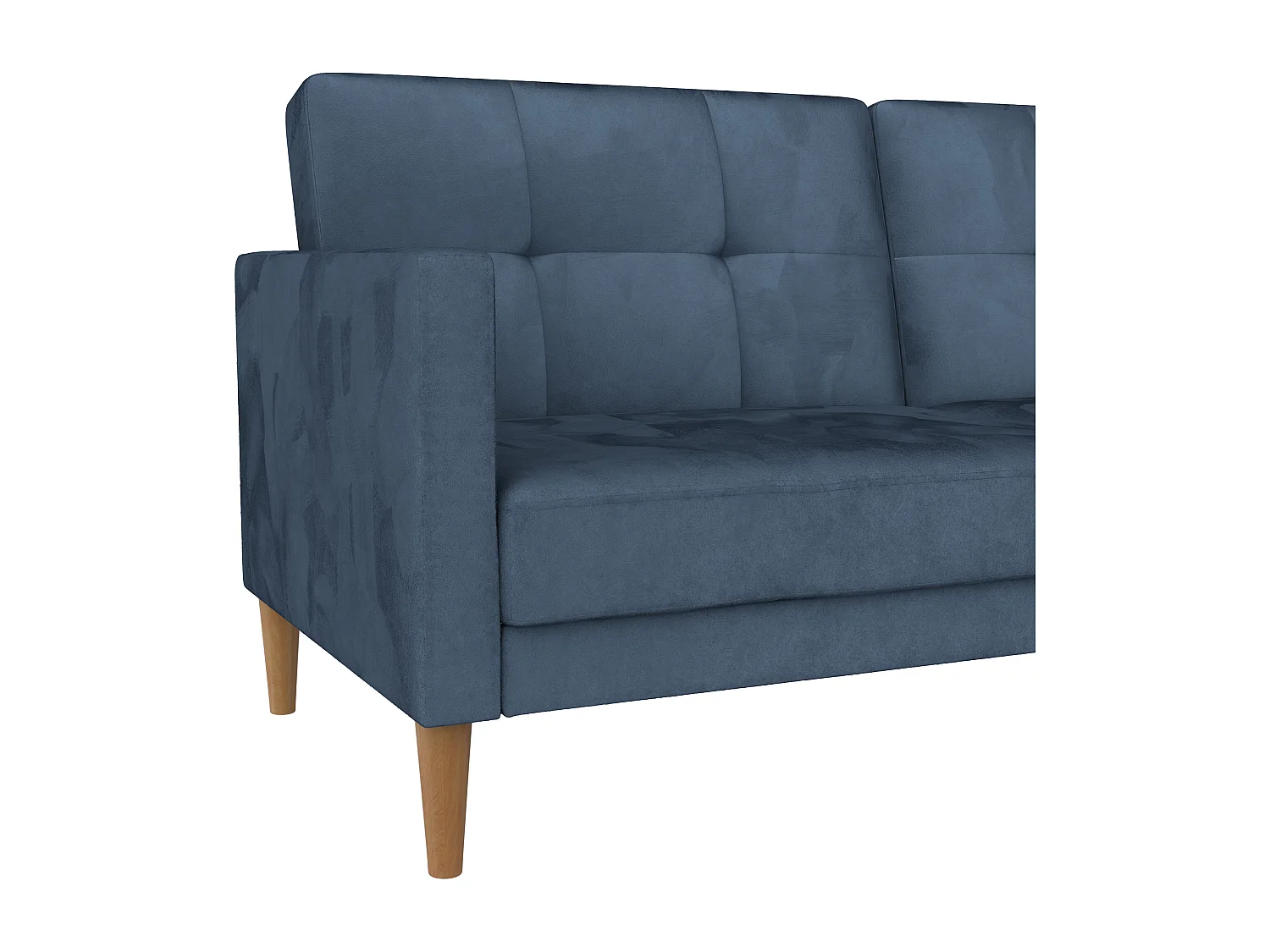 Lilly|Canapé-lit 3 places en velours bleu