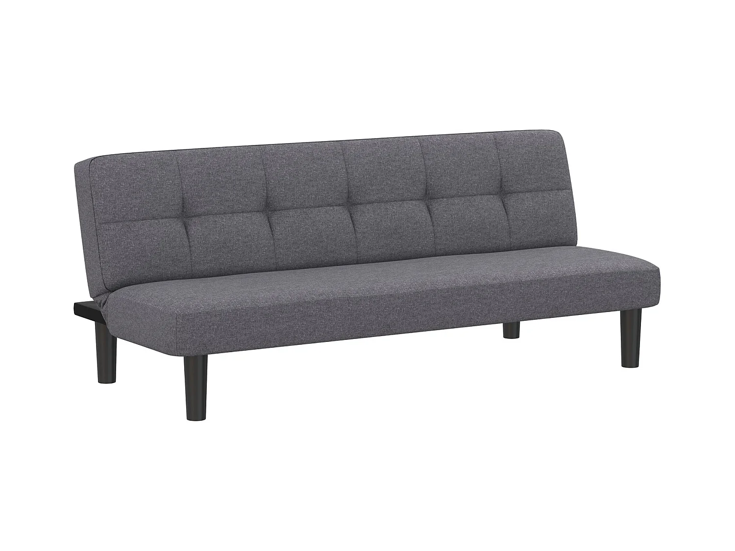 Alby | Canapé-lit 3 places en effet lin anthracite