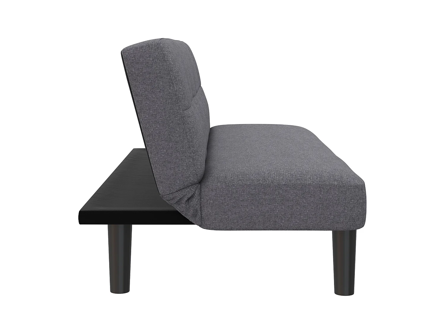 Alby | Canapé-lit 3 places en effet lin anthracite