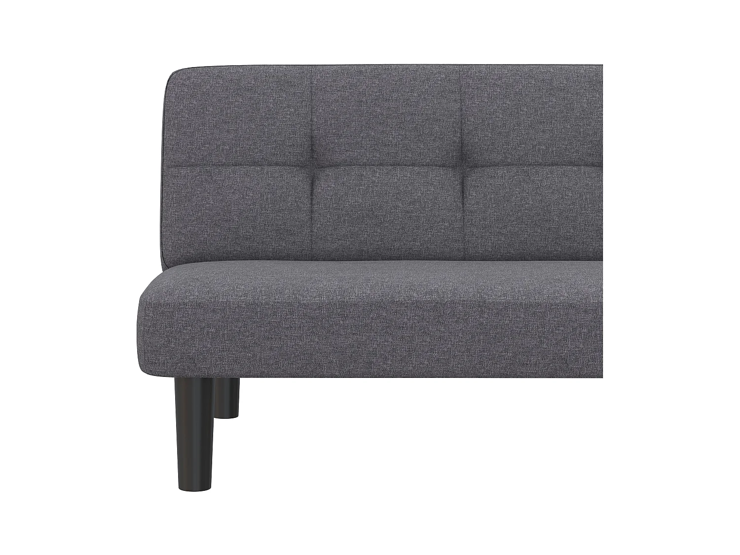 Alby | Canapé-lit 3 places en effet lin anthracite