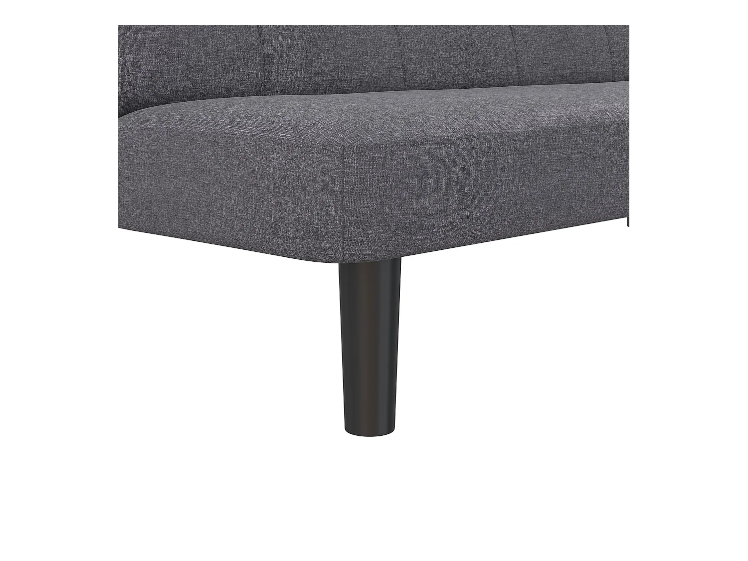 Alby | Canapé-lit 3 places en effet lin anthracite