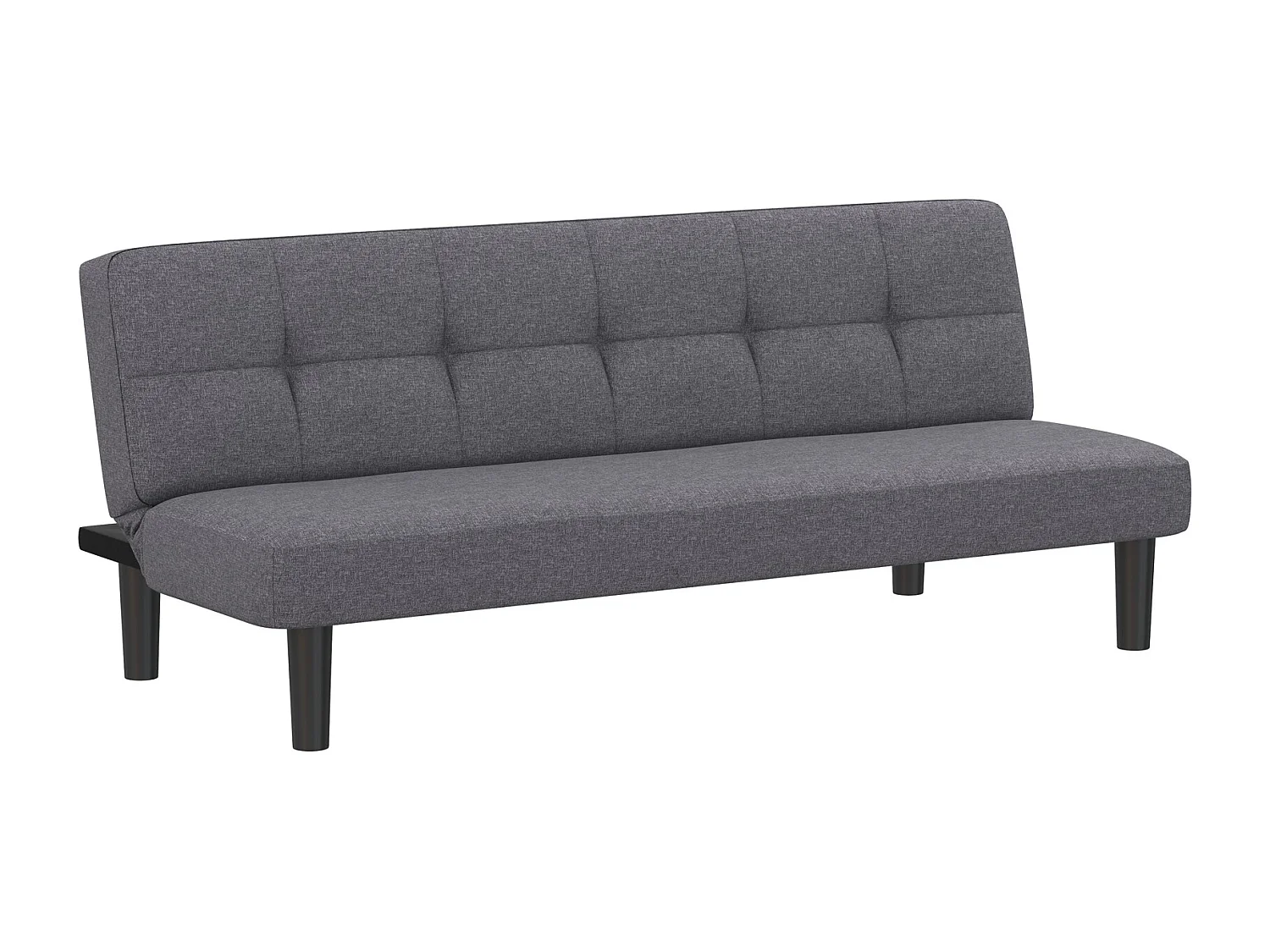 Alby | Canapé-lit 3 places en effet lin anthracite