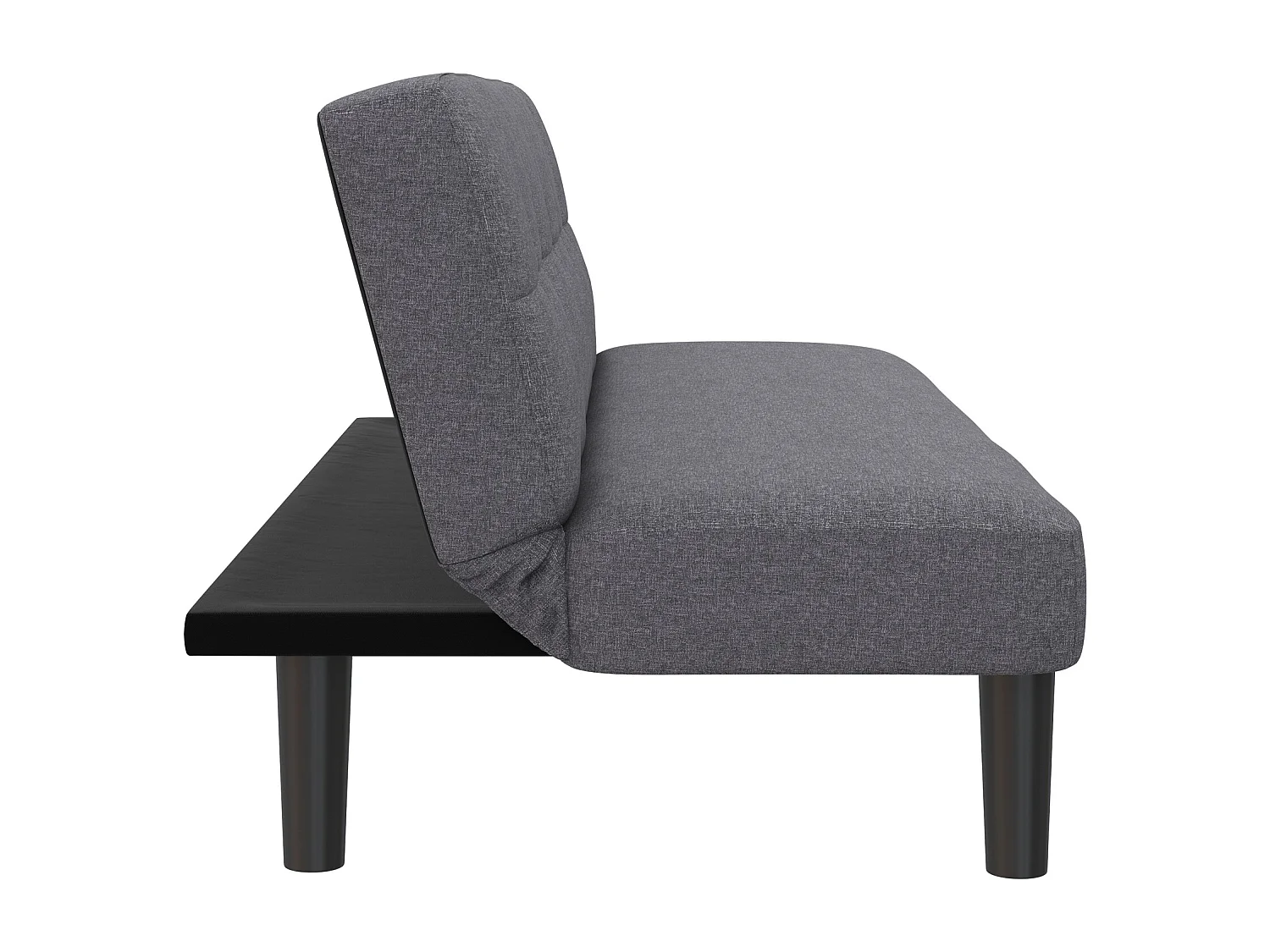 Alby | Canapé-lit 3 places en effet lin anthracite