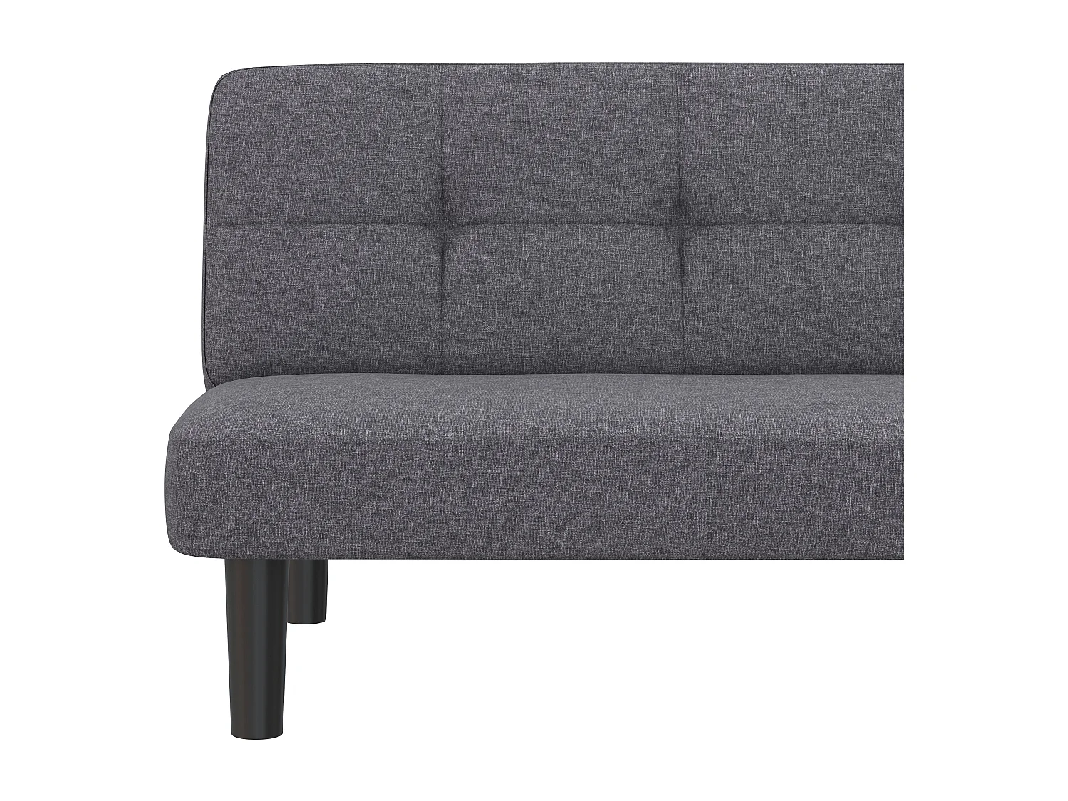 Alby | Canapé-lit 3 places en effet lin anthracite