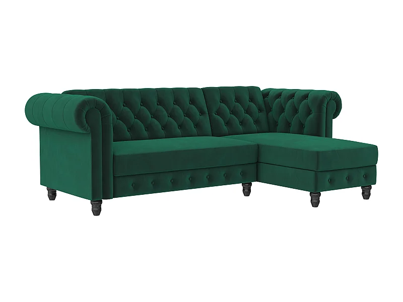 Felix L-vorm Slaapbank Donkergroen