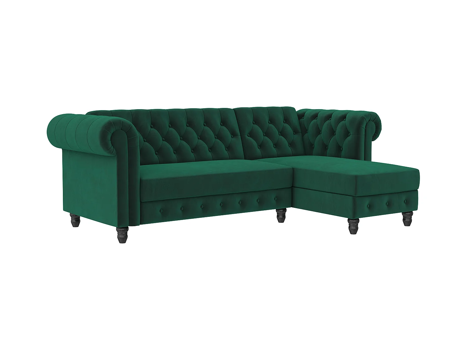 Felix L-vorm Slaapbank Donkergroen