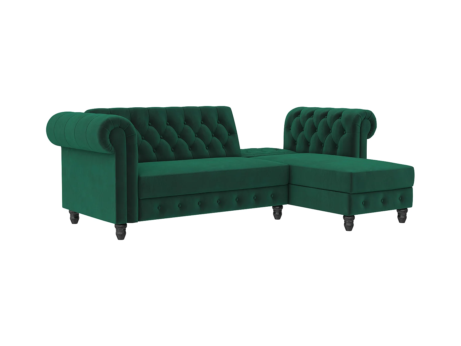 Felix L-vorm Slaapbank Donkergroen