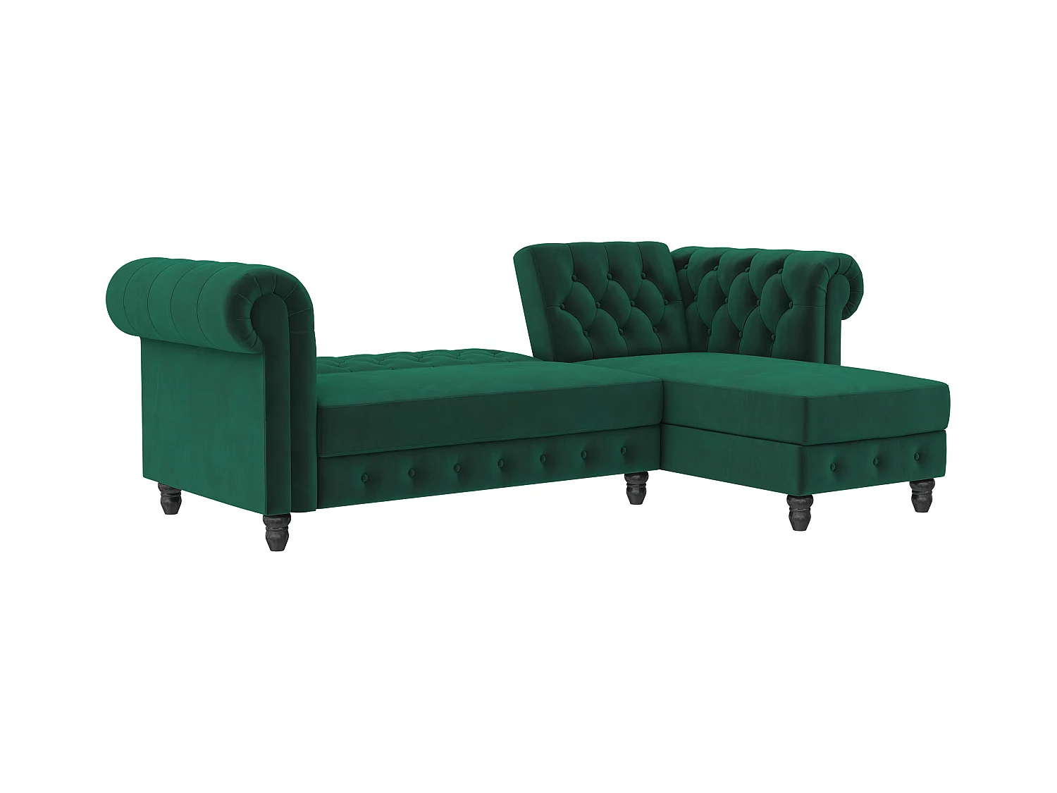 Felix L-vorm Slaapbank Donkergroen