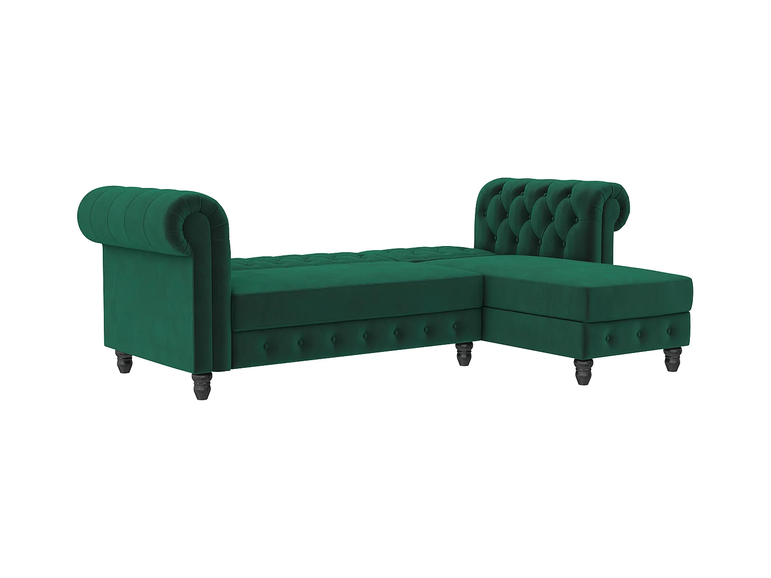 Felix L-vorm Slaapbank Donkergroen