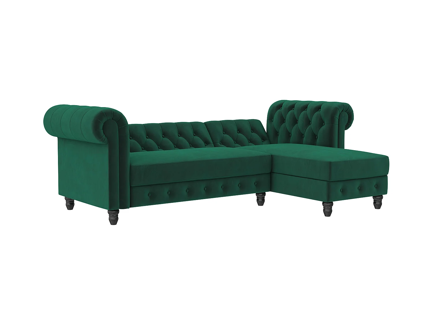 Felix L-vorm Slaapbank Donkergroen