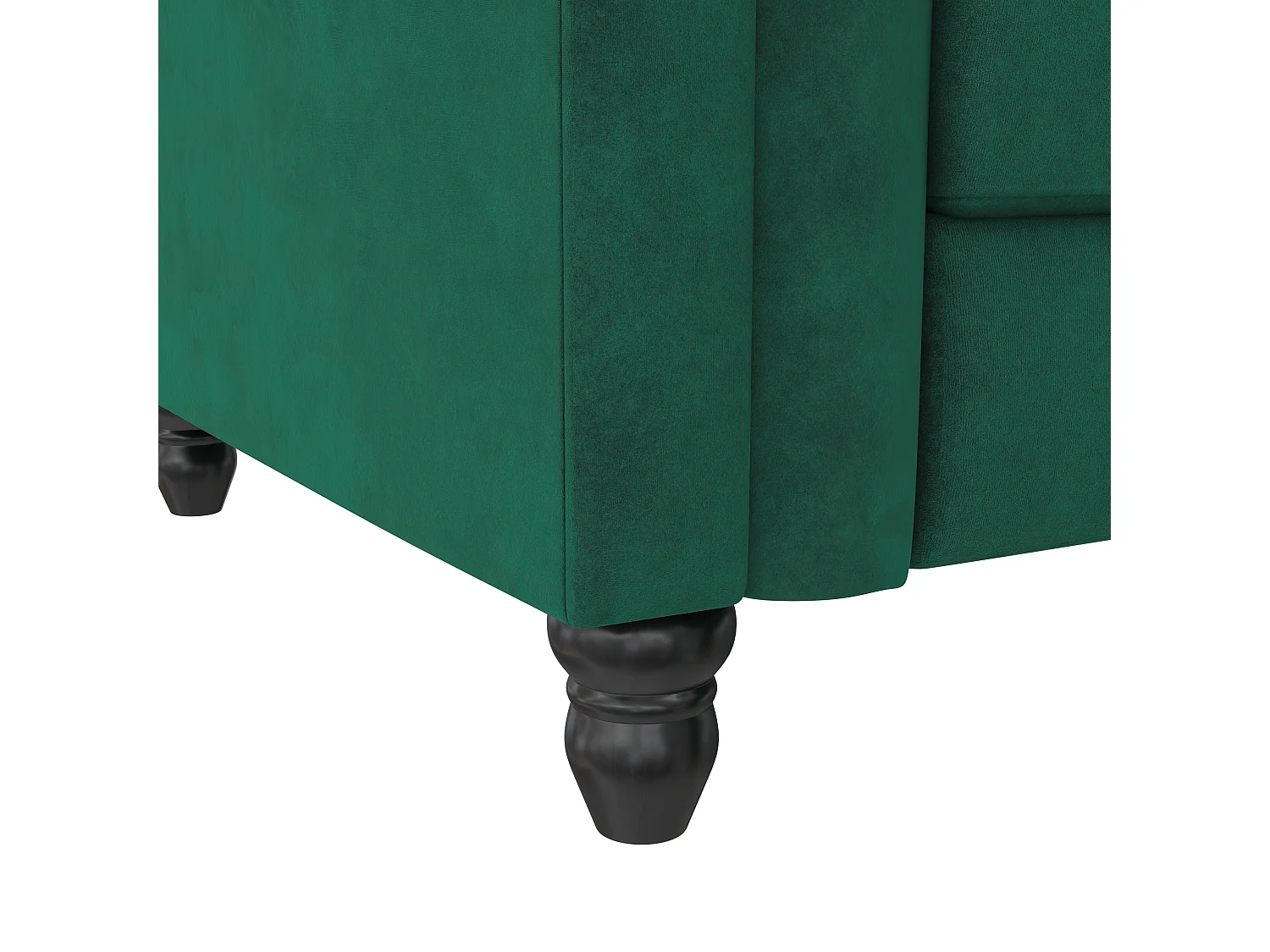 Felix | Canapé clic-clac d'angle 3 places en velours vert