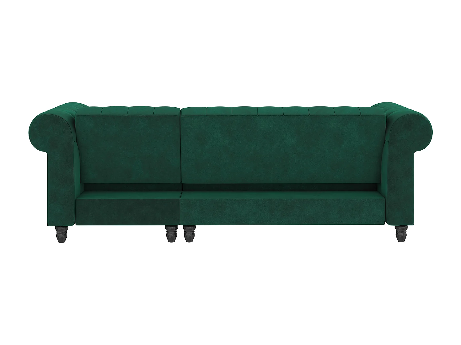 Felix | Canapé clic-clac d'angle 3 places en velours vert