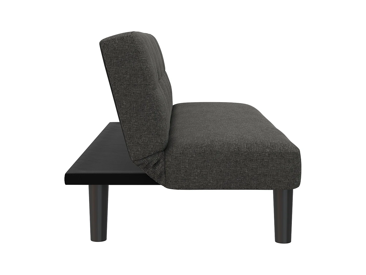 Alby|Canapé-lit 3 places en effet lin gris clair