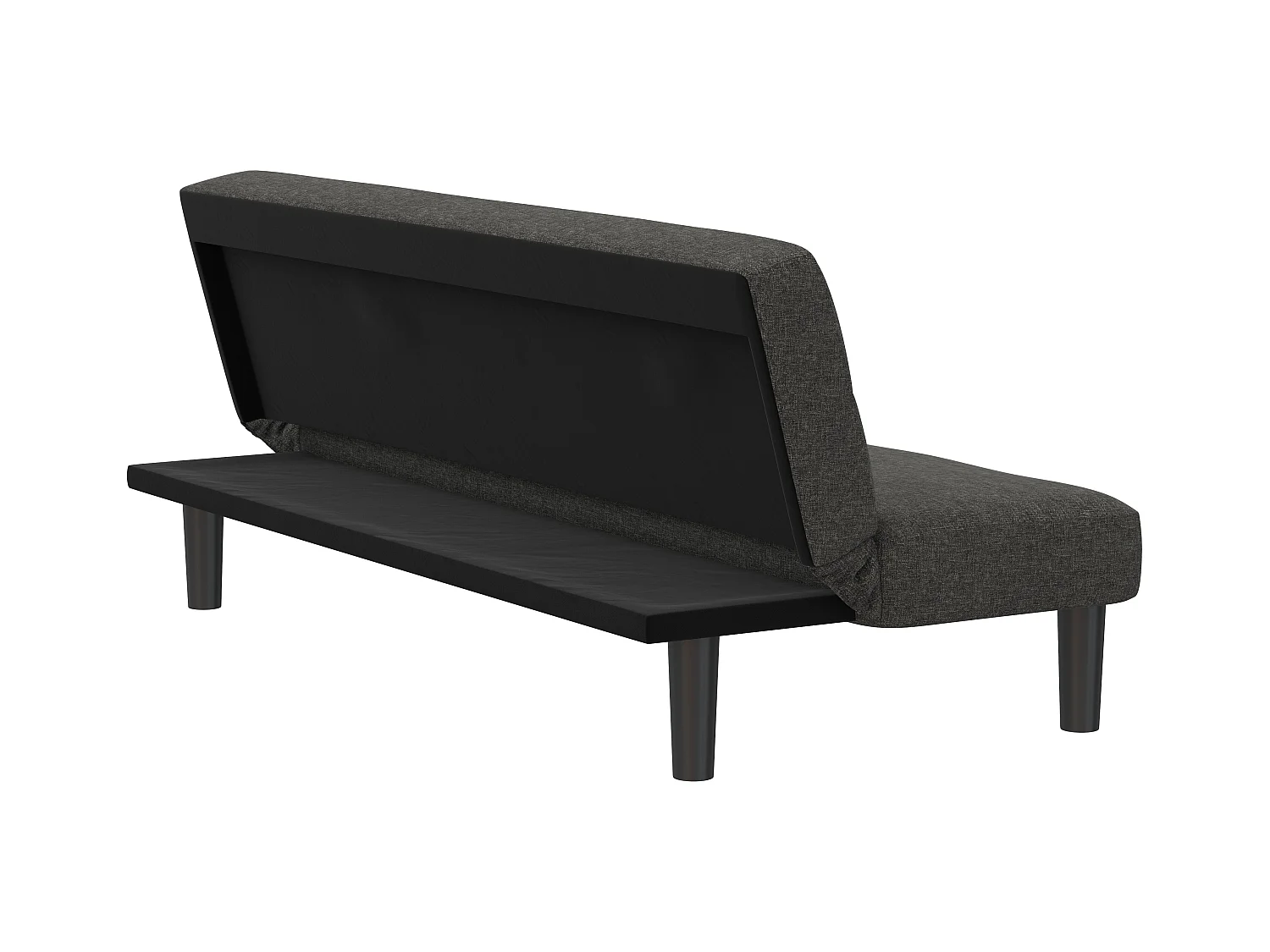 Alby|Canapé-lit 3 places en effet lin gris clair