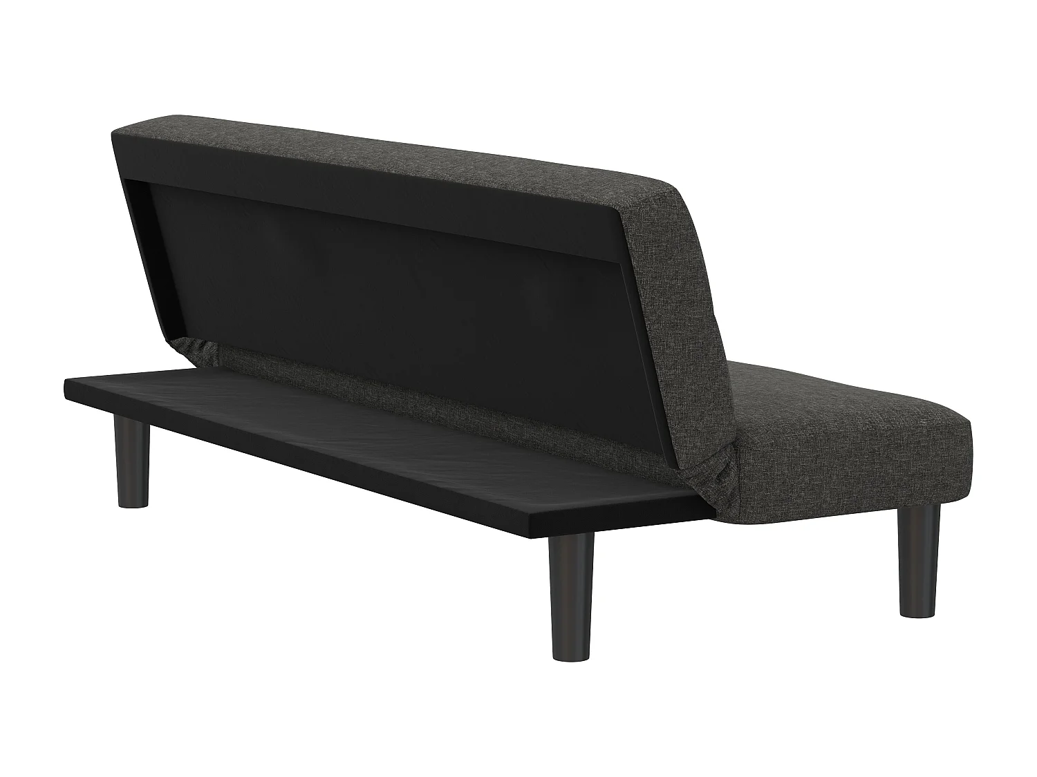 Alby|Canapé-lit 3 places en effet lin gris clair