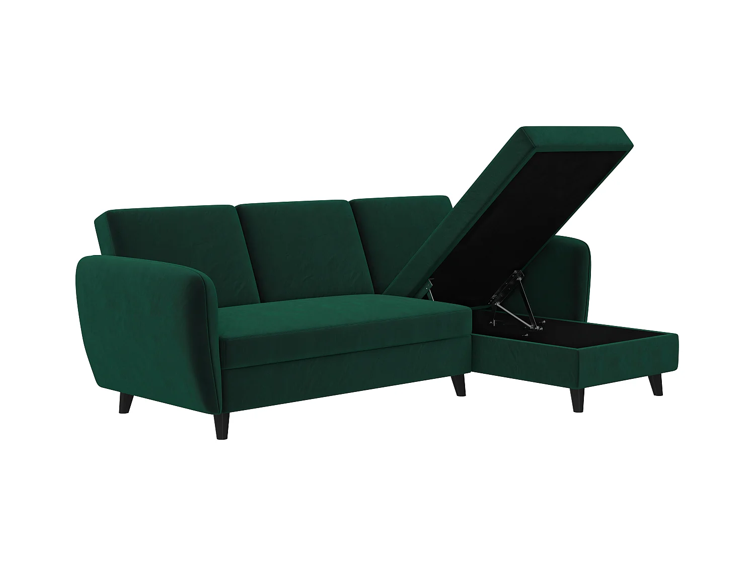 Perry sectionele slaapbank donkergroen