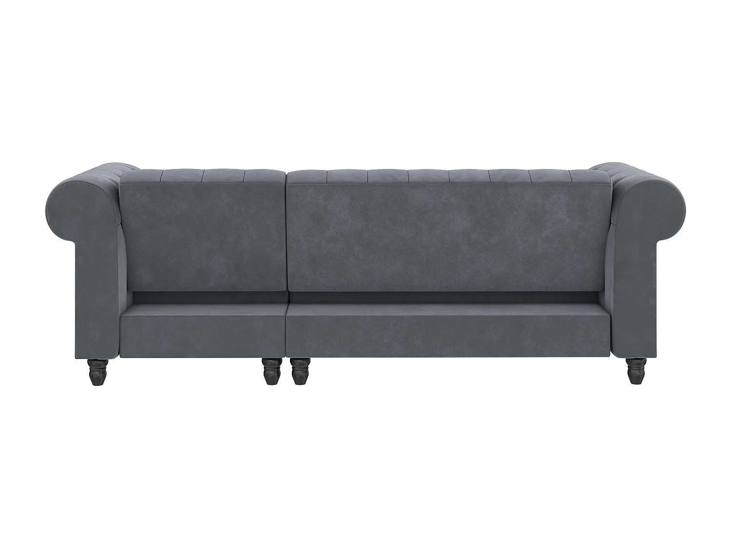 Felix | Canapé clic-clac d'angle 3 places en velours anthracite