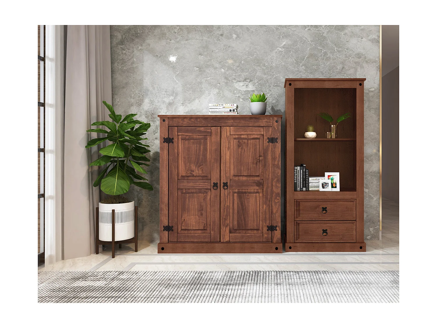 Mexico | Armoire à 2 portes en pin