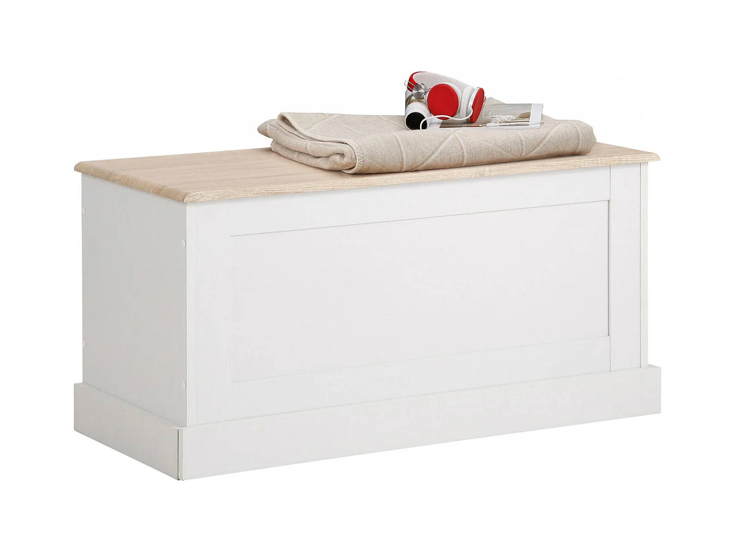 Binz | Coffre avec espace de rangement en chêne blanc