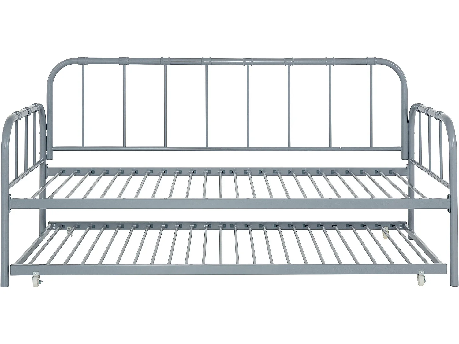 Aaron | Lit de jour gris métal