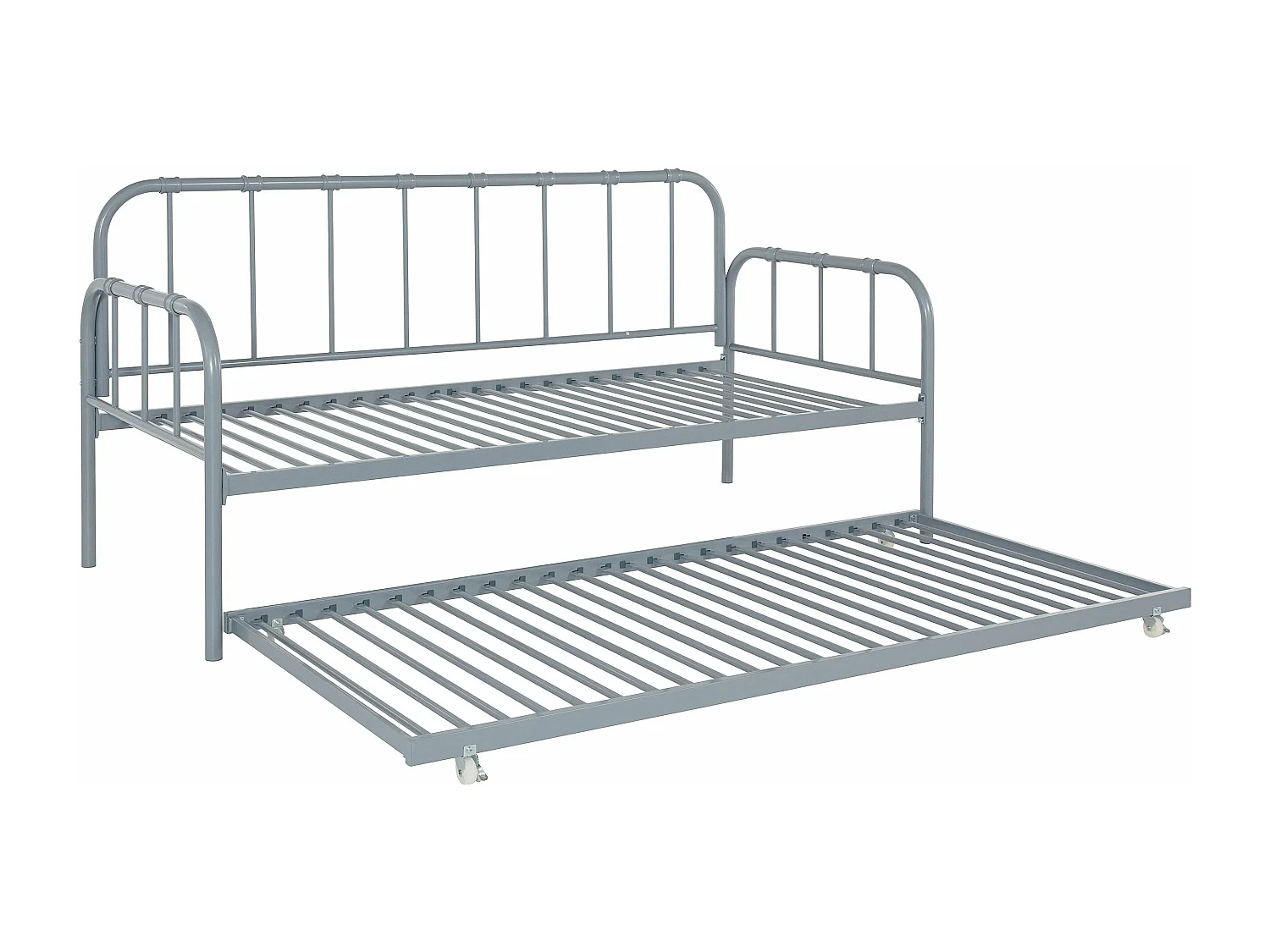 Aaron | Lit de jour gris métal