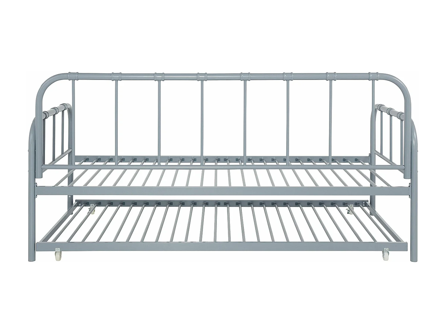 Aaron | Lit de jour gris métal