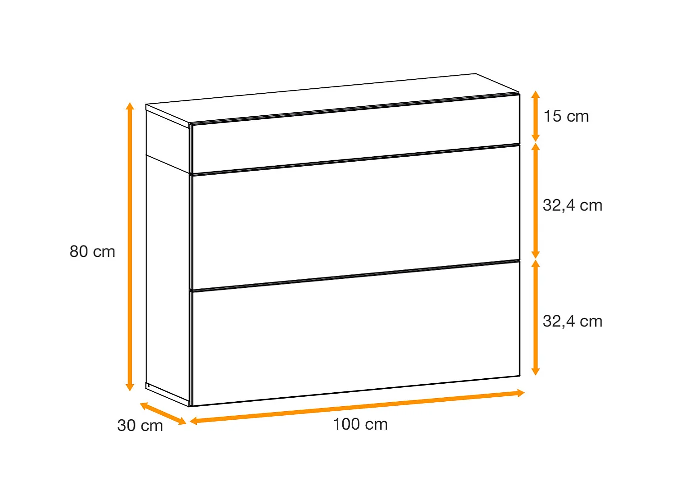 Mobile ingresso 100x190cm sospeso con pensile a due ante e specchi design moderno rovere e nero IP5