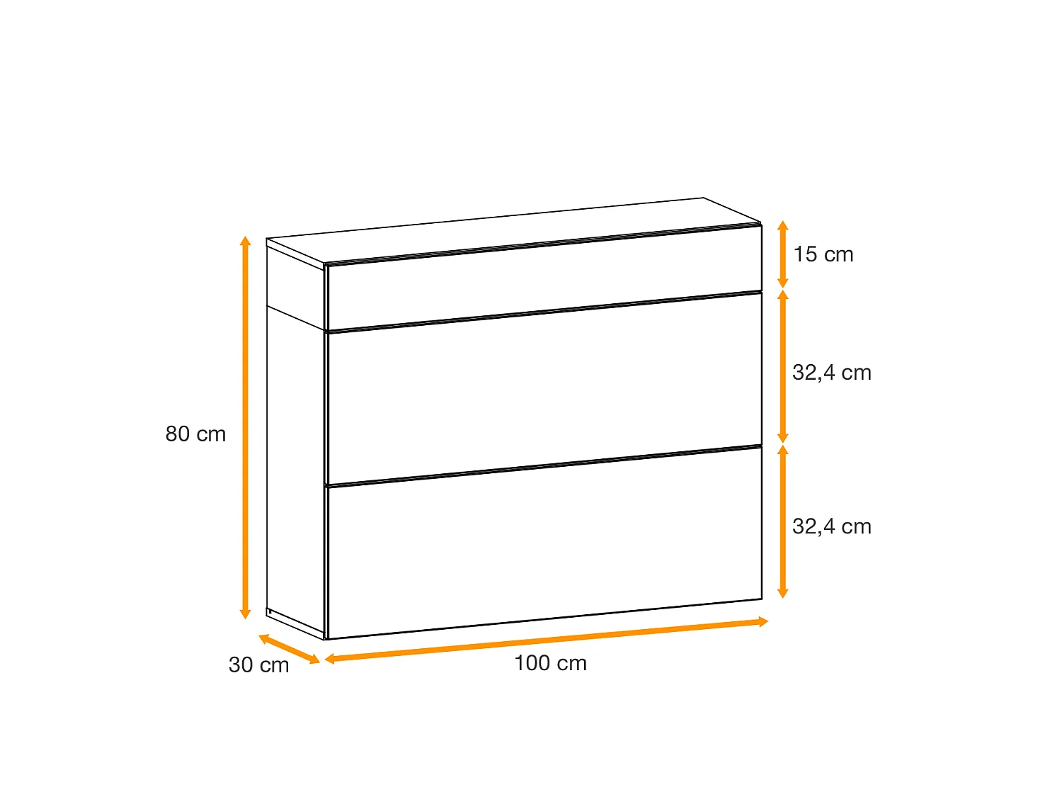 Mobile ingresso 100x190cm sospeso con pensile a due ante e specchi design moderno rovere e nero IP5