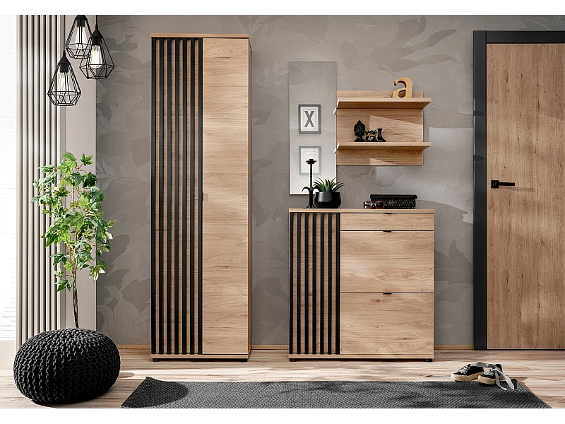 Mobile ingresso moderno rovere e nero 160x202 IP27